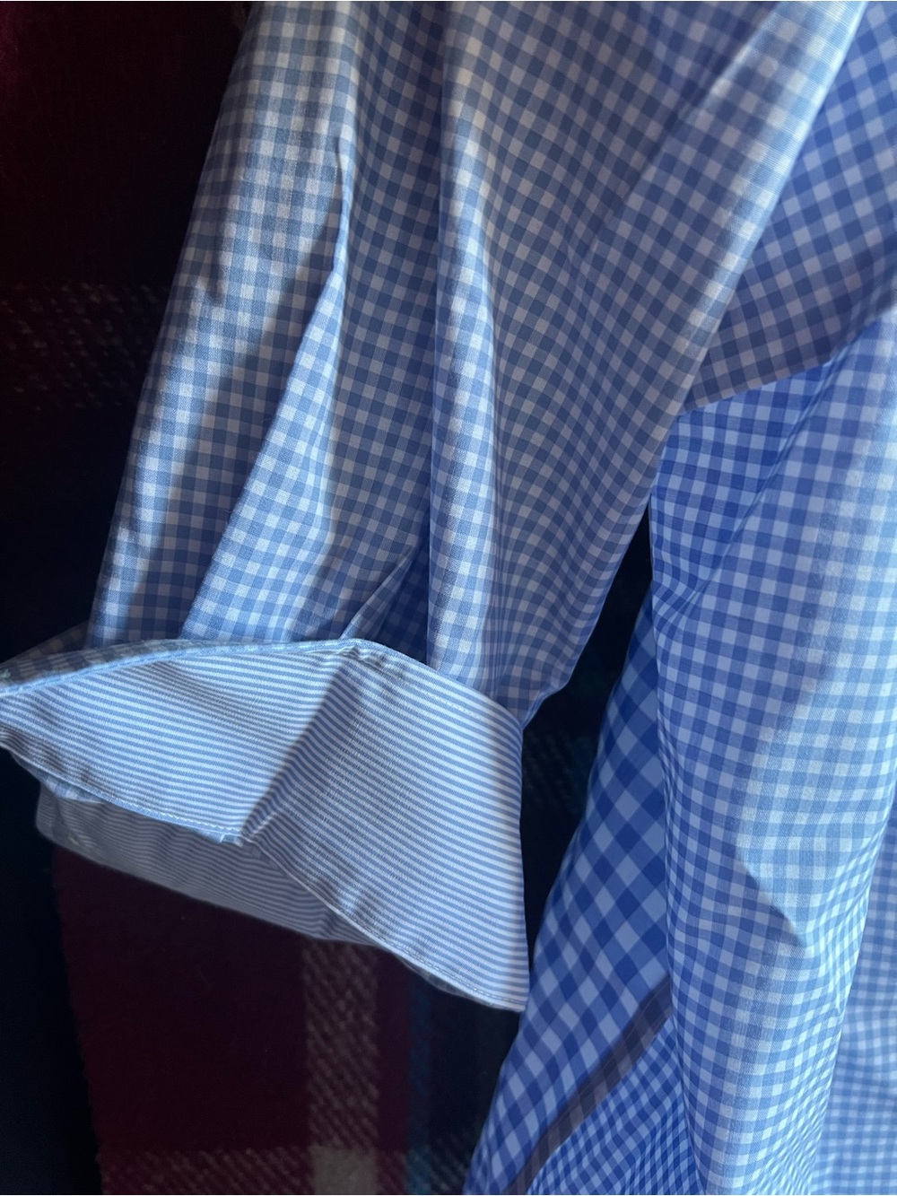 New with Tags Chaps Women’s Blue Gingham Dress Shirt Plus - Picture 5 of 6